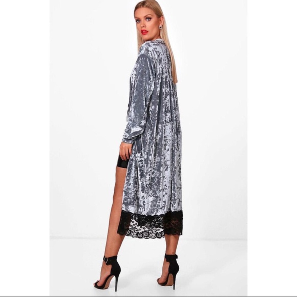 Velvet Duster Gray Size US 16